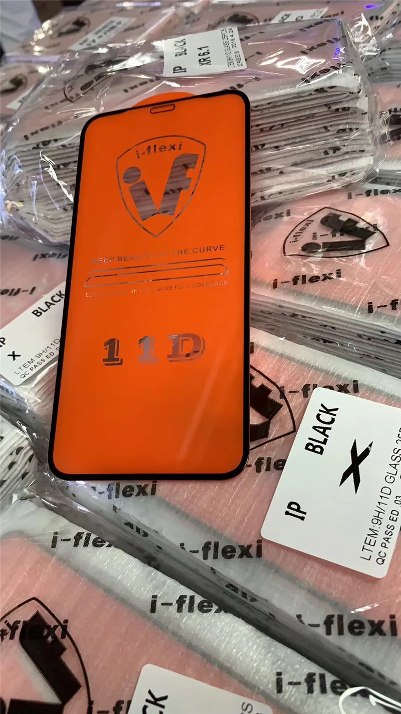 10 шт./партия, 11D, защитное стекло с закругленными краями для iPhone 7, 8, 6, 6S Plus, закаленное защитное стекло для iPhone X, XS, XR, XSMAX