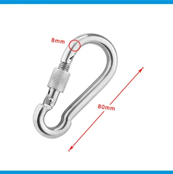 

M6/M8/M10 Multifunctional 304 Stainless Steel Spring Snap Carabiner Quick Link Lock Ring Hook snap shackle Chain Fastener Hook