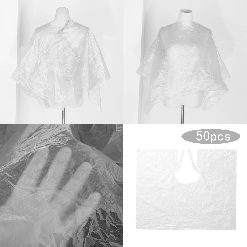 50/100pcs Disposable Hair Cutting Cape Salon Gowns Barber Capes Cloth