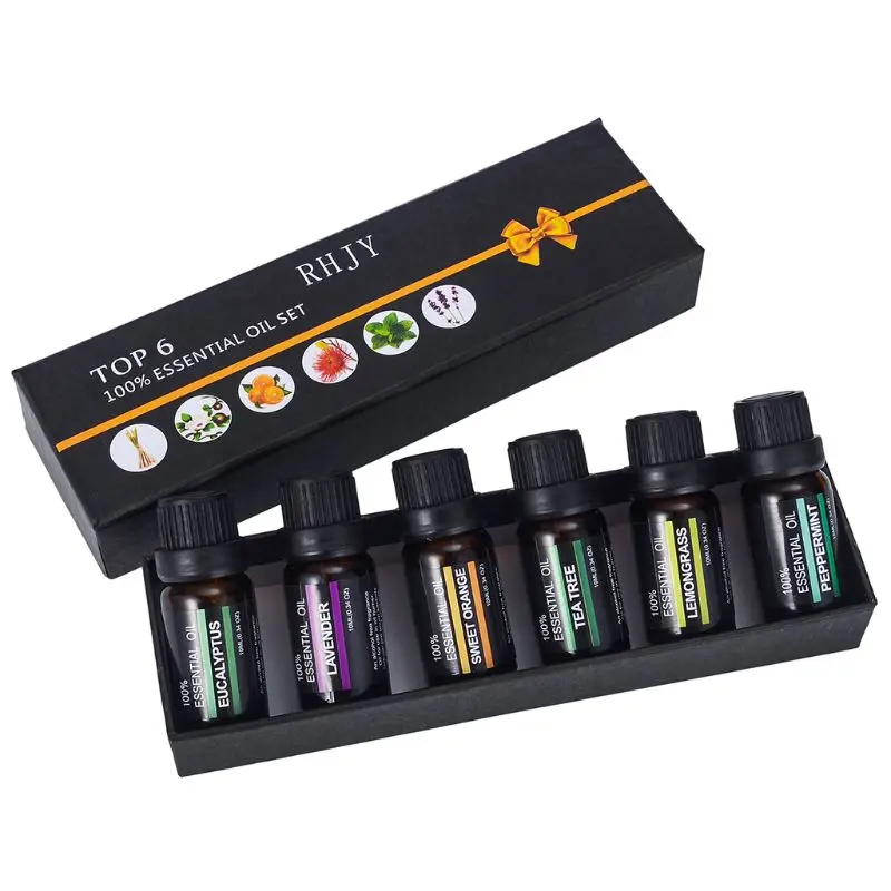 

6Pcs/set Pure Natural Aromatherapy Oils Kit 10ml Fragrance Massage Essential Oil for Humidifier Use