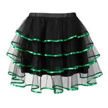 Women Mesh&Tulle Layered Skirt Multilayer Sexy Ribbon Trim Striped Mini Tutu Skirts Lolita Skirt Showgirl Dance Skirt Skirts