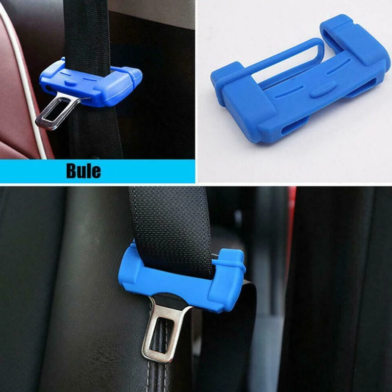 1pc 4 Colors Universal Car Seat Belt Buckle Clip Silicone Covers Protector Anti-Scratch Cover Safety Interior Accessories | Автомобили и