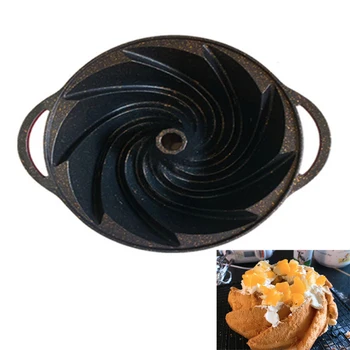 

Savarin Cake Cooking Pan Baking Pan Non-stick spiral cake Cooking Pot Breakfast waffle Cooking Pie Cake Mold Kitchen Cookware