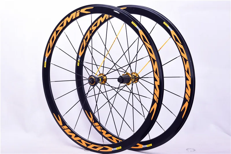 golden or golden Новинка, карбоновая втулка, ультра светильник 700C, 40 мм, для шоссейного велосипеда, алюминиевый сплав, обод колеса, набор велосипедных передач, совместим с колесной вилкой - Цвет: golden or golden