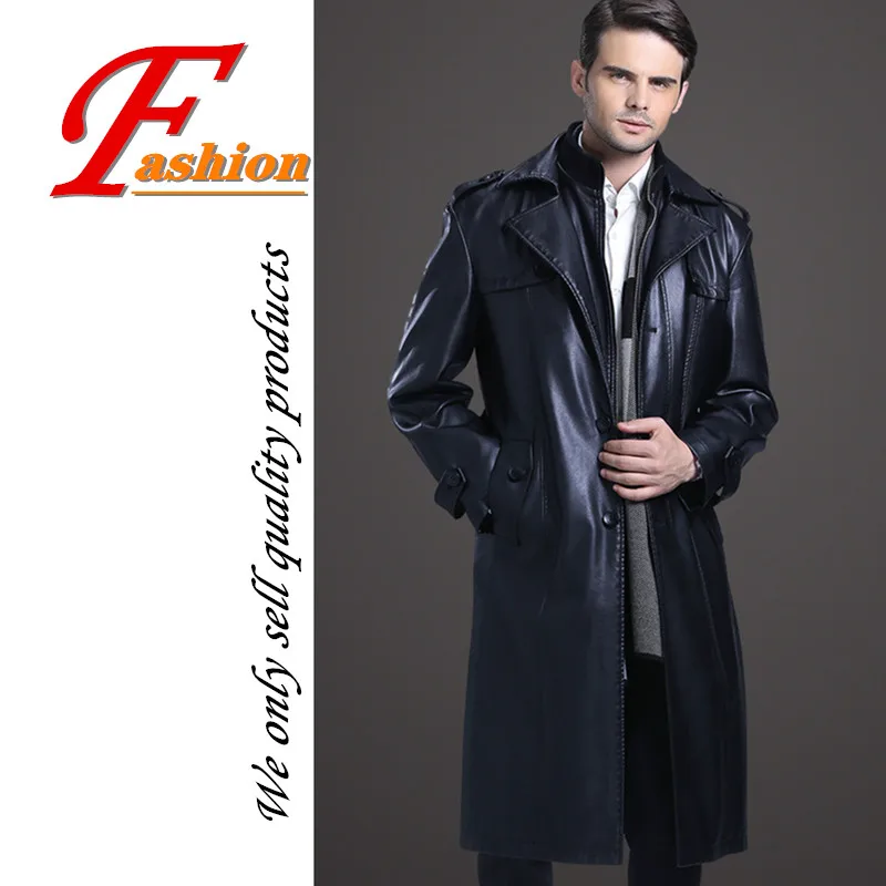 

High-grade new style men's business casual colorfast comfortable fashion breathable keep warm no-iron synthetic leather coat
