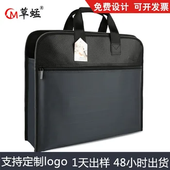 

Portable Information File Bag Men and Women Office Meeting Briefcase Oxford Cloth File Bag Handbags for Women Business Bag