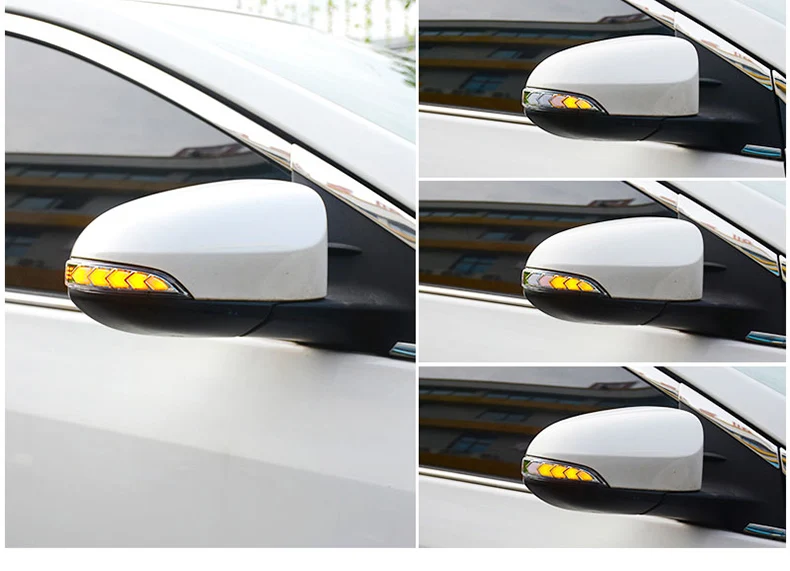 СВЕТОДИОДНЫЙ DRL движущаяся сторона зеркало заднего вида Динамический указатель поворота светильник для Toyota Vios Altis Yaris Corolla Camry аксессуары