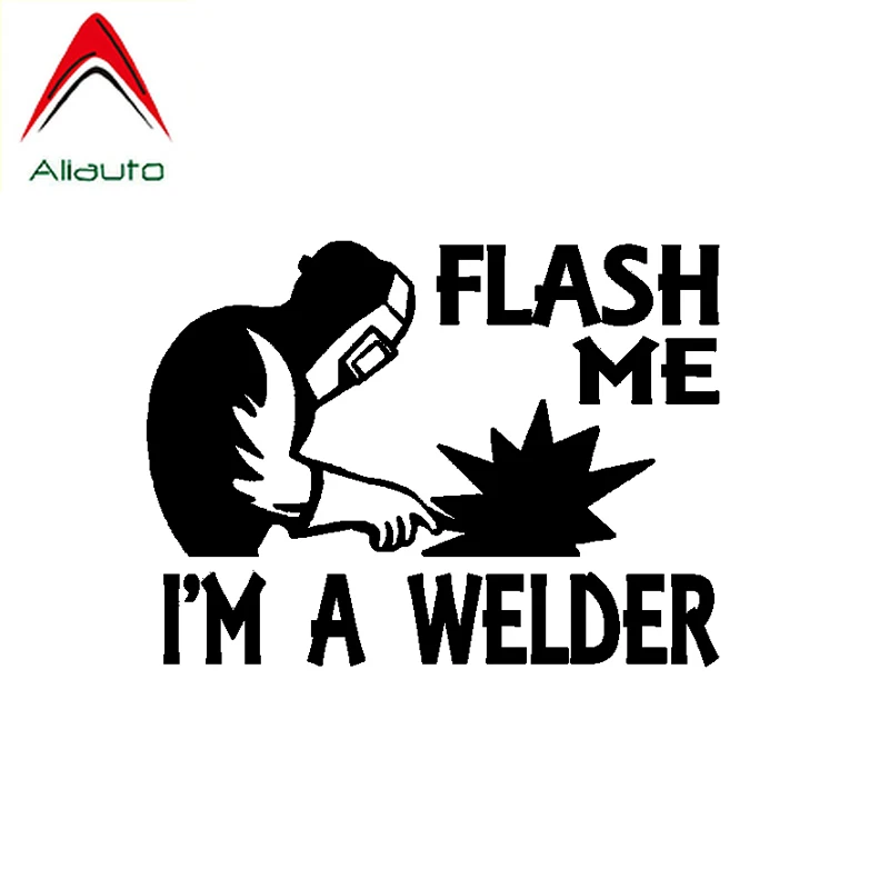 Aliauto забавная Автомобильная наклейка Flash Me I'm A сварщик декорация для