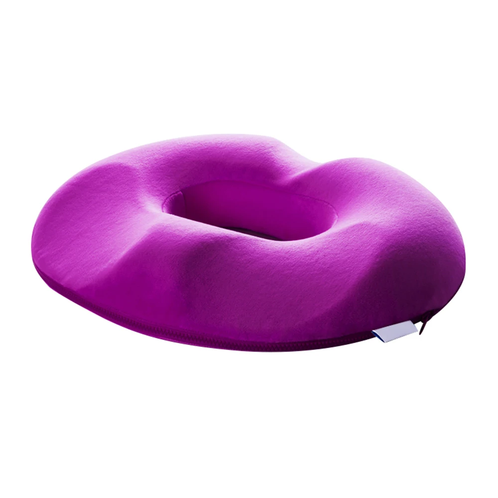 Массажное кресло с защитой от геморроя, подушка для сидения, Ортопедическая подушка с эффектом пуш-ап для йоги, комфортная подушка из пены, подушка для сидения автомобиля и офиса - Цвет: Women Purple