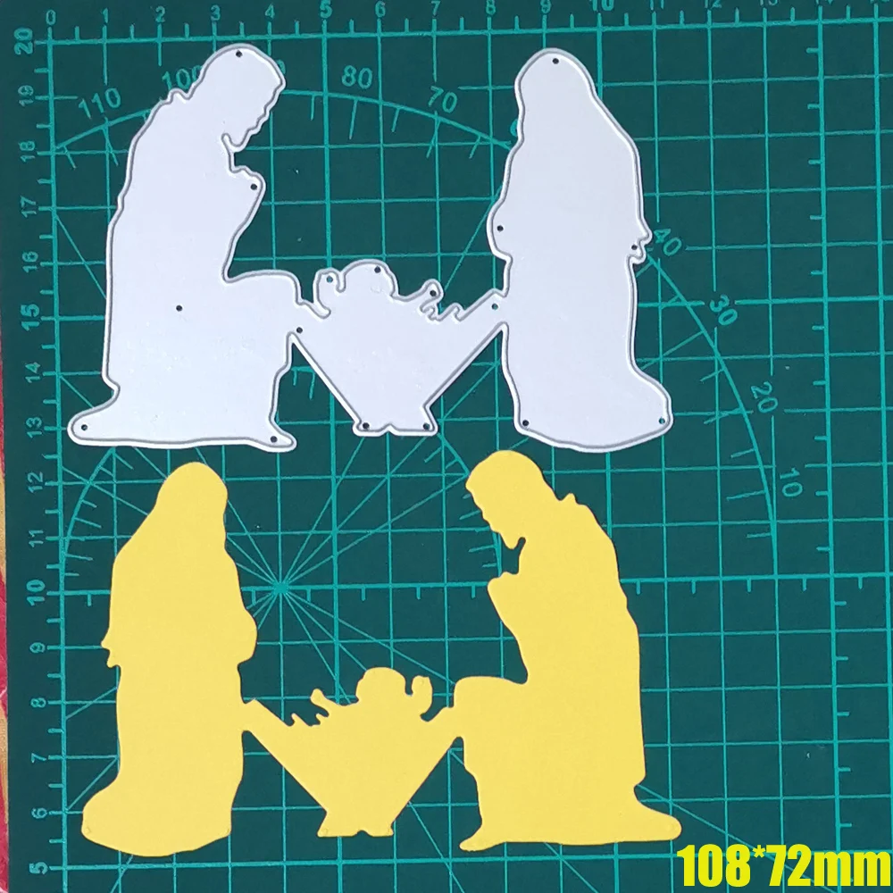Religious Metal Cutting Dies Cut Die Mold Infant Baptism DIY Etched Scrapbook Paper Craft Knife Mould Blade Punch Stencils | Дом и сад