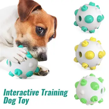 

Pet Dog Toy Teeth Cleaning Ball Interactive TPR Ball Toys Bite-resistant Molar Dog Toothbrush Puppy Chew Toy Ball Tooth Cleaning