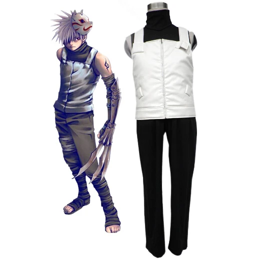 

Naruto Hatake Kakashi Anbu Cosplay Costume Anime Uniform Halloween Suits