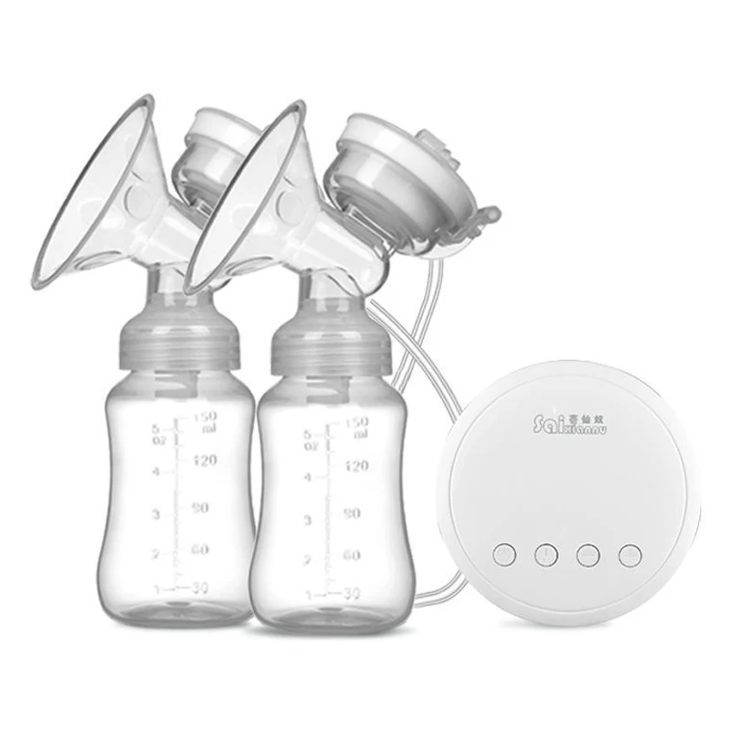 

Double Electric Breast Pumps Powerful Nipple Suction USB Electric Breast Pump with baby milk bottle Breast Pumps BPA free