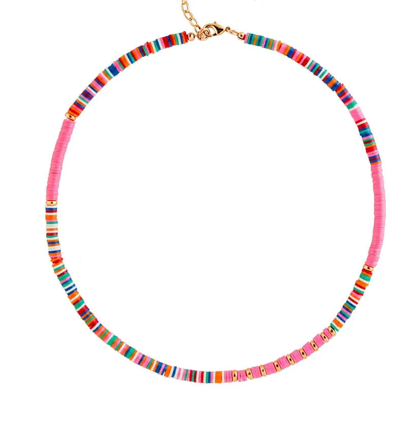 necklace 6 Ведьмак collares heishi TUNE чокер колье colgantes mujer moda boho винтажный диск переработанные Музыкальные Записи ожерелье из акриловых бус - Окраска металла: necklace 6