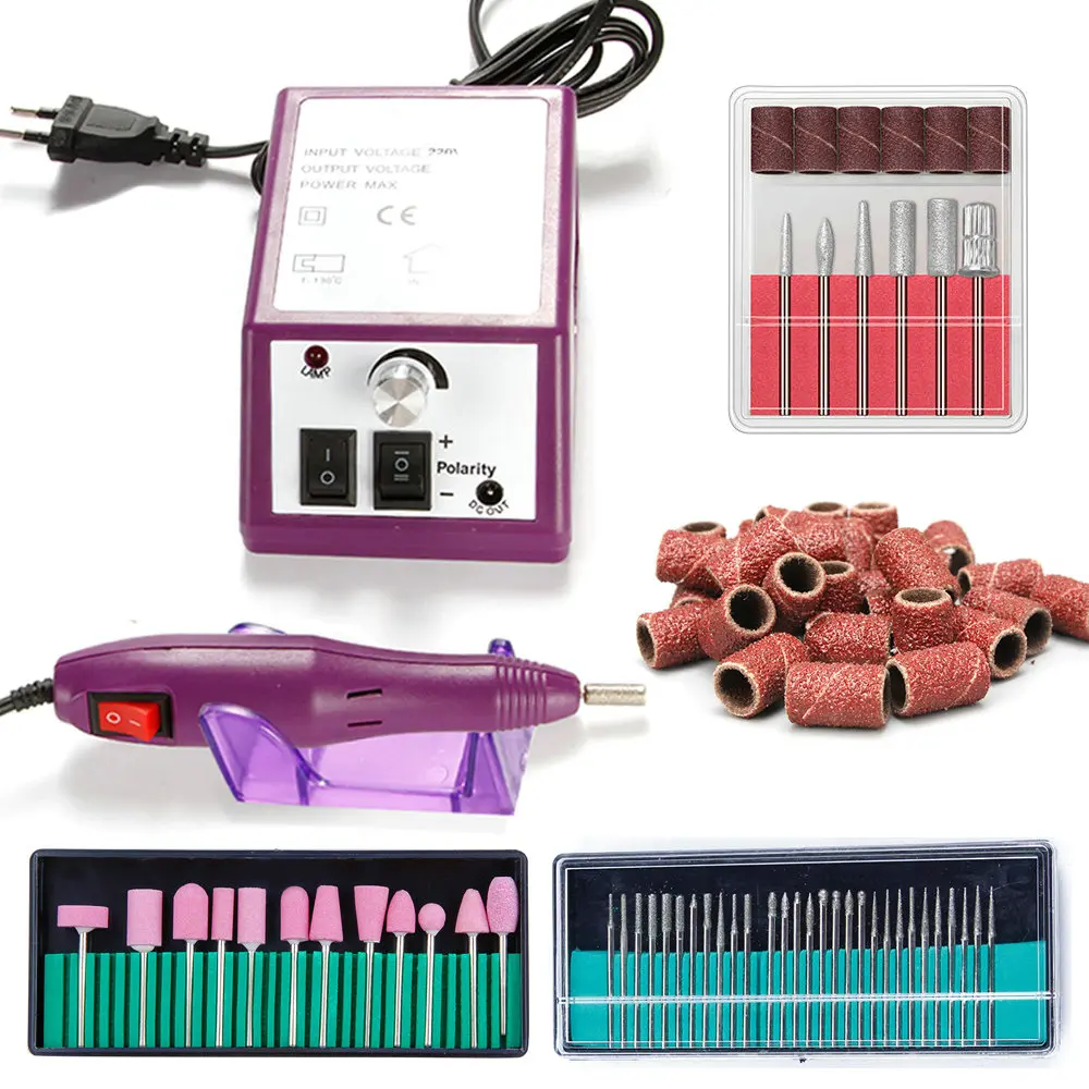 Pro Manicure Machine Electric Nail Drill Bits Set Mill Cutter Art Sanding File Gel Polish Remover Grinder Pedicure | Красота и