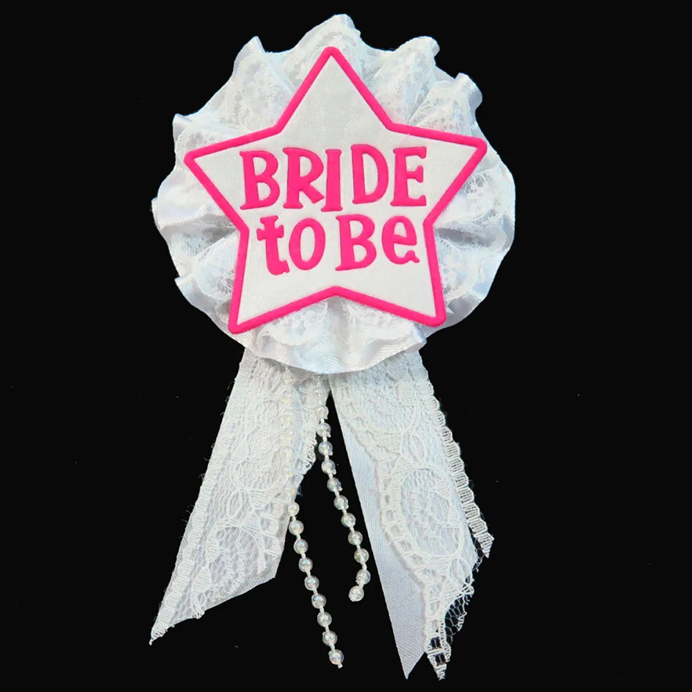 WWWSTARPINBRIDETOBE 10 шт. значок с сердцем белая кружевная лента брошь с днем рождения жемчужные свадебные розовые вечерние 50 40 пуговиц - Цвет: WWWSTARPINBRIDETOBE