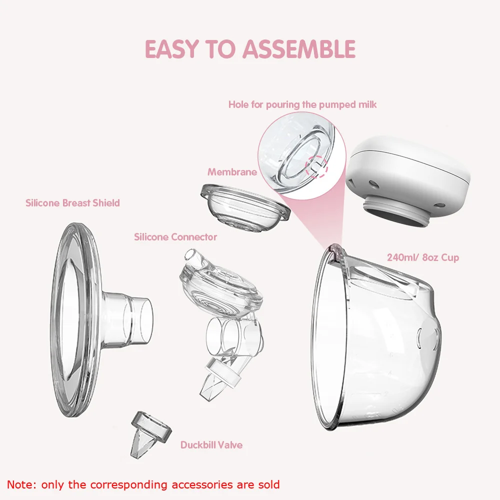 2 Pcs YOUHA Electric Breast Pump Replacement Accessory Soft Food-Grade Silicone For THE INS Wearable Breast Pump