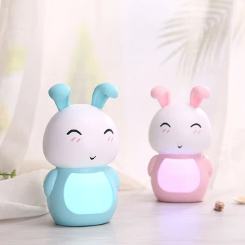 

KAIPUTE 200ml mini USB Cartoon Aroma Essential Oil Diffuser Ultrasonic Rabbit Humidifier Air Purifier LED Night light for Office