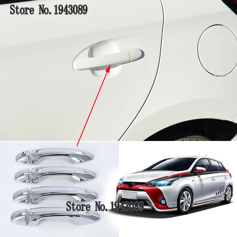 Для Toyota Yaris XP150 ABS хром внешняя дверная ручка крышка наклейки на автомобиль отделка Набор