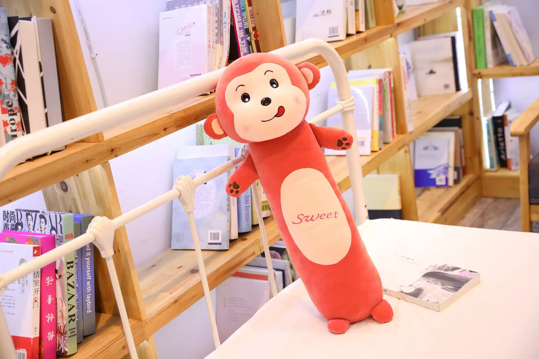 Цилиндрический плюшевые животные длинные средства ухода за кожей Kawaii постоянного обезьянка Банни лягушка Лев мягкие тела подушку компаньон, 4 размера