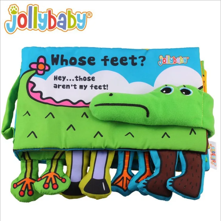 

Jollybaby with xiang zhi Early Education ENLIGHTEN Cloth Book Cute Crocodile Doll Cloth Book Educational Early Childhood Toy Boo