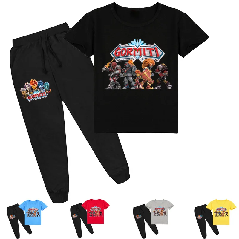 

DLF 2020 Summer Kids Gormiti Clothes Set Toddler Boys T Shirt Pants 2pcs Set Toddler Outfits Girl Sportswear Children Outfits