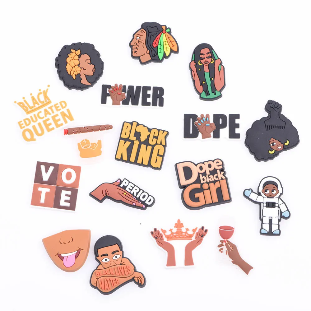 

Одиночная распродажа, подвески для обуви из мягкого ПВХ, украшение Croc JIBZ, черные волшебные аксессуары для девочек, подвеска для обуви в виде забивного башмака, подарок для детей