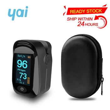 

YAI Digital Fingertip Pulse Oximeter Blood Oxygen Saturation SPO2 Heart Rate Monitor Oxymeter Pulsioximetro Oximetros De Dedo