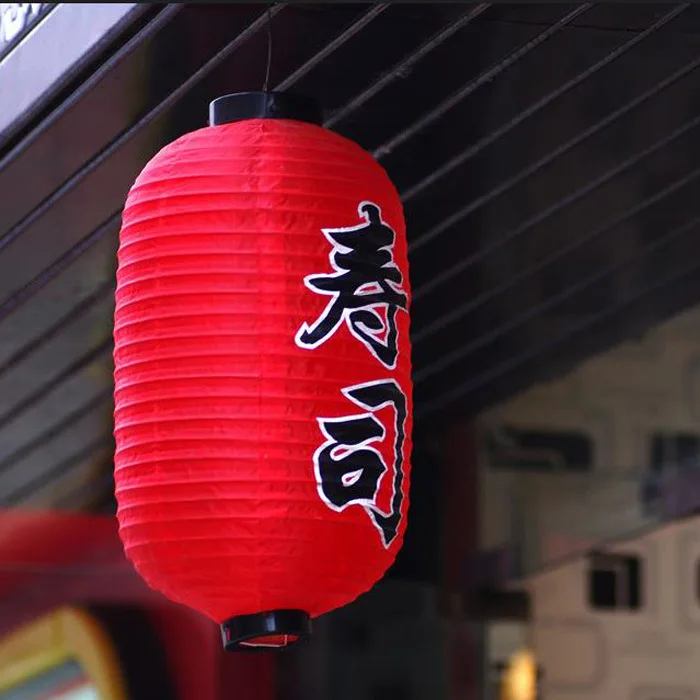 

10/12inch Japanese Korean Lantern Advertise Printing Outdoor Waterproof shop silk Lanterns chinese new year decor dropshipping