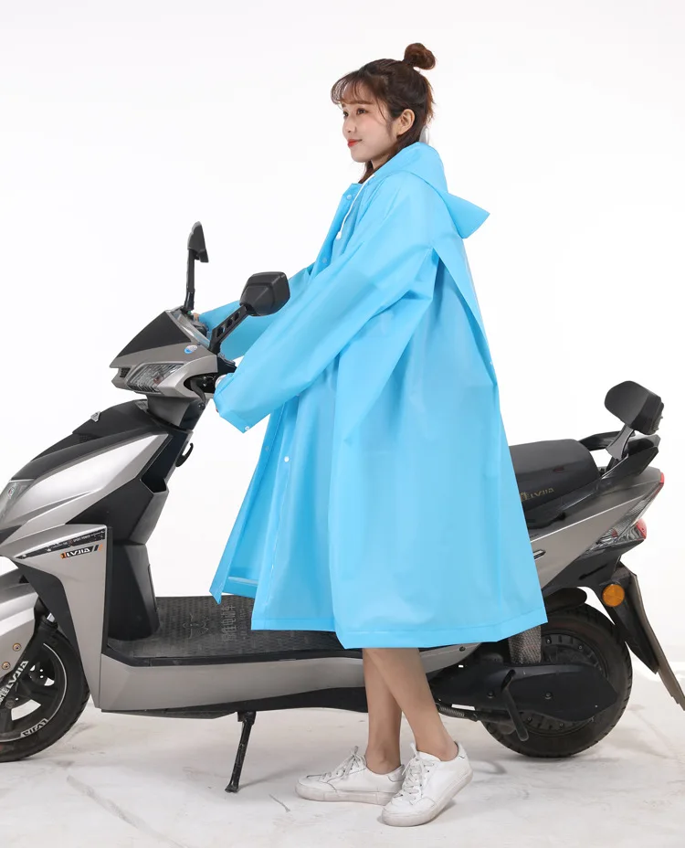 

New Style Three-in-One EVA Raincoat Environmentally Friendly Thickening Outdoor Hiking Bicycle Electrombile Poncho Extra-large H