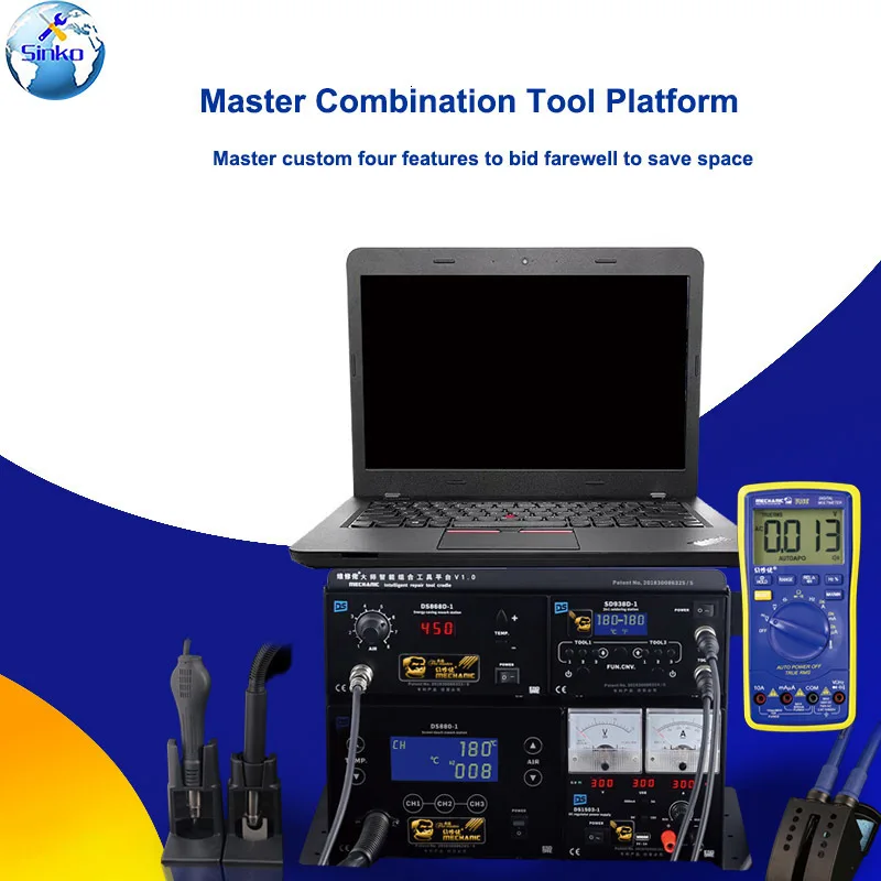 MECHANIC 4в1 многофункциональные паяльные станции+ пневматический пистолет+ блок питания для ремонта смартфонов комбинированная посылка T10