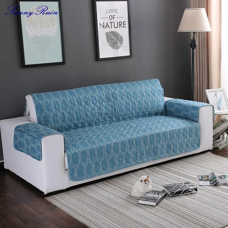 

SunnyRain 1-Piece Geometric Stretch Sofa Cover for Living Room Couch Cover Pets Scratching Resisitant Sofas Covers Universal