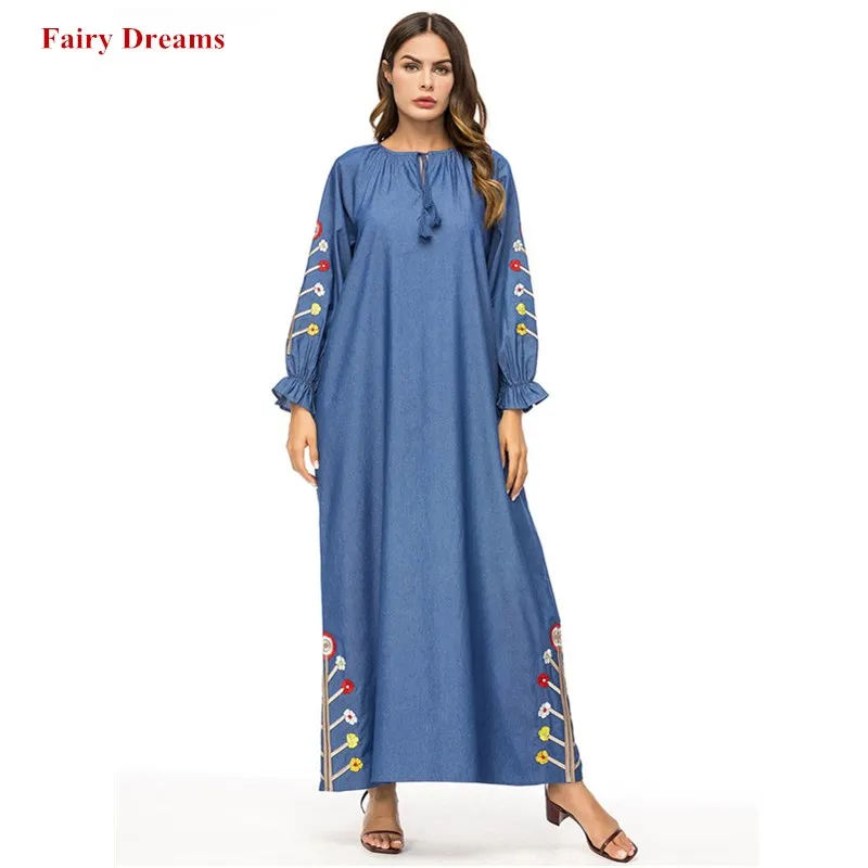Женское длинное мусульманское платье Abaya большие размеры мусульманская одежда 4XL