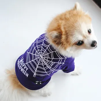 

Puppy Clothes Dog Halloween Pumpkin T-shirt Swim Cotton Vest Pet Cosplay Costume Clothes For Dogs Pet Accessories