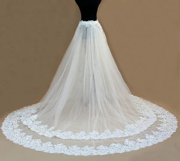 

Wedding Accessories 2 layer Detachable Train ,white Detachable Bridal Train, Cathedral Wedding Train, lvory Removable Bridal Tra