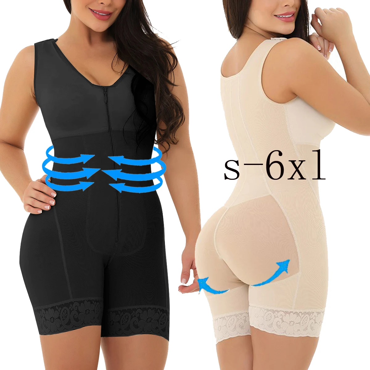 6XL Women plus size Full Body Waist Trainer Tummy Shaper Slimming High