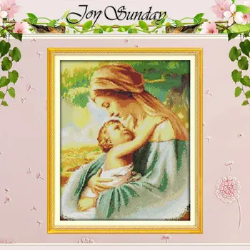 

The Madonna and Baby Patterns Counted Cross Stitch 11CT 14CT Cross Stitch Set Chinese Cross-stitch Kits Embroidery Needlework