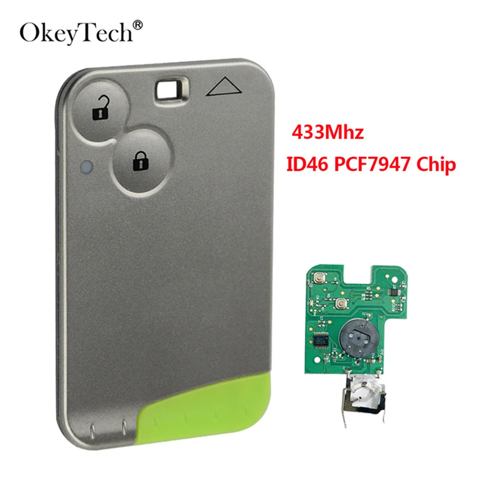 Okeytech 433MHz ID46 PCF7947 чип транспондера 2 кнопки Дистанционное Управление картой