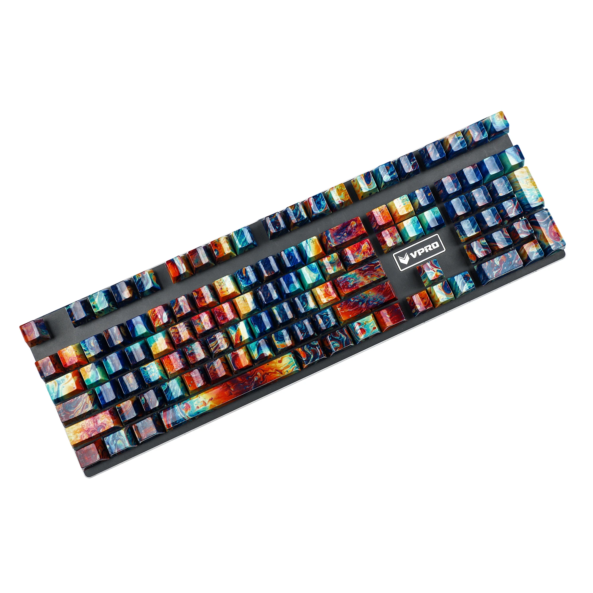 ArtisticOilPaintingDoubleshotBacklitKeycaps108ABSWaterTransfer