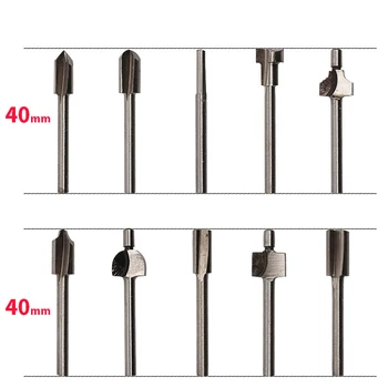 

Rotary Tools Router Bits Supplies 10pcs High Speed Steel Milling Cutters