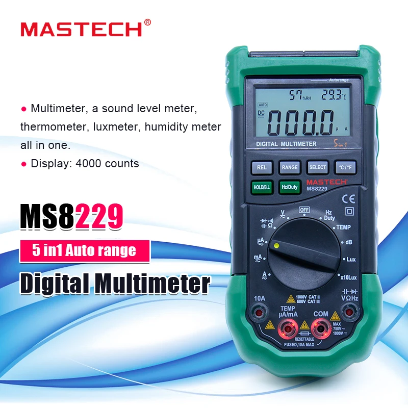 Цифровой Мультиметр Mastech MS8229 многофункциональный измеритель температуры и