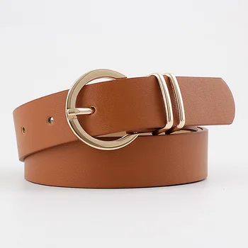 

Casusal Luxury Ladies Belts New Pu Leather Belt Women's Decorative Jeans Belts Fashion Pin Buckle Simple Pants Dresses Waistband