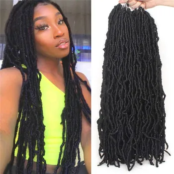 

faux Locs Crochet Goddess Faux Locs Ombre Curly Wavy Locs Twist Braiding Hair Extensions Dreadlocks Hair Extension