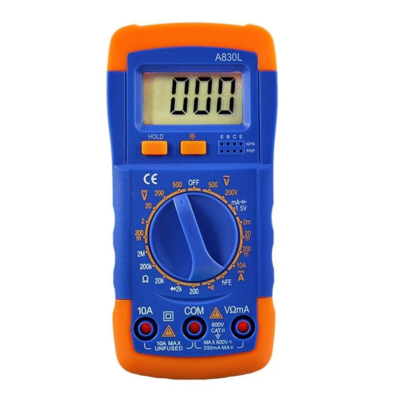 A830L LCD Display Professional Digital Multimeter Handheld Voltmeter Ammeter Ohmmeter Capacitance Meter Temperature Tester