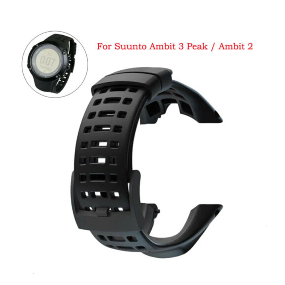 

Rubber Smart Watch Band For Suunto Ambit 3 Peak/Ambit 2 Replacement Strap Black