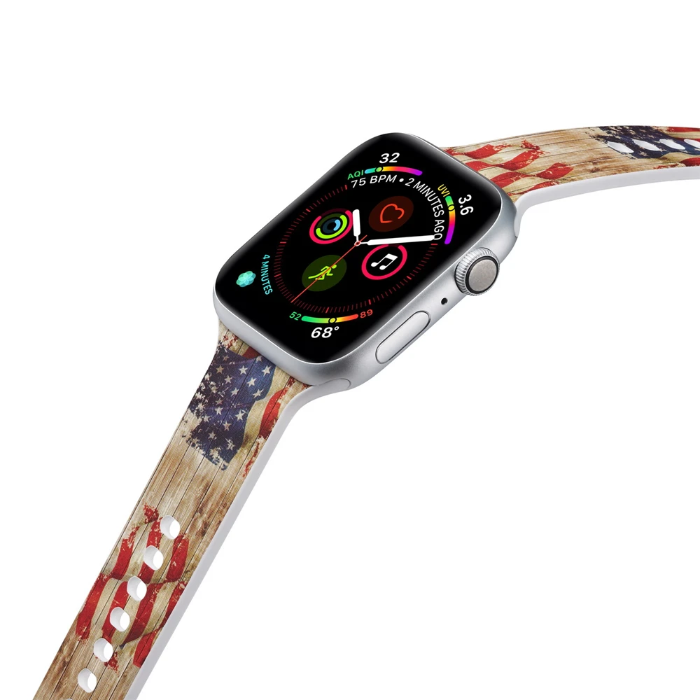 Браслет для apple watch, ремешок для apple Watch, мягкий силиконовый спортивный ремешок, сменный ремешок, совместимый с iWatch 38 44 мм