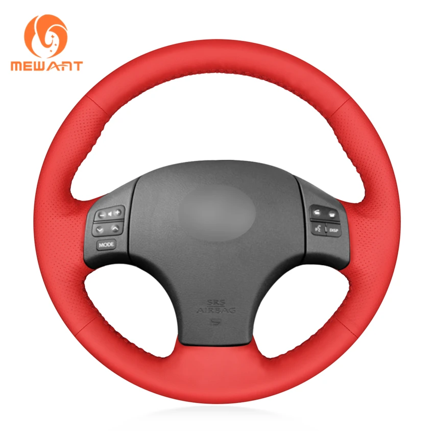 

MEWANT Red Artificial Leather Car Steering Wheel Cover for Lexus IS IS250 IS250C IS300 IS300C IS350 IS350C F SPORT 2005-2011