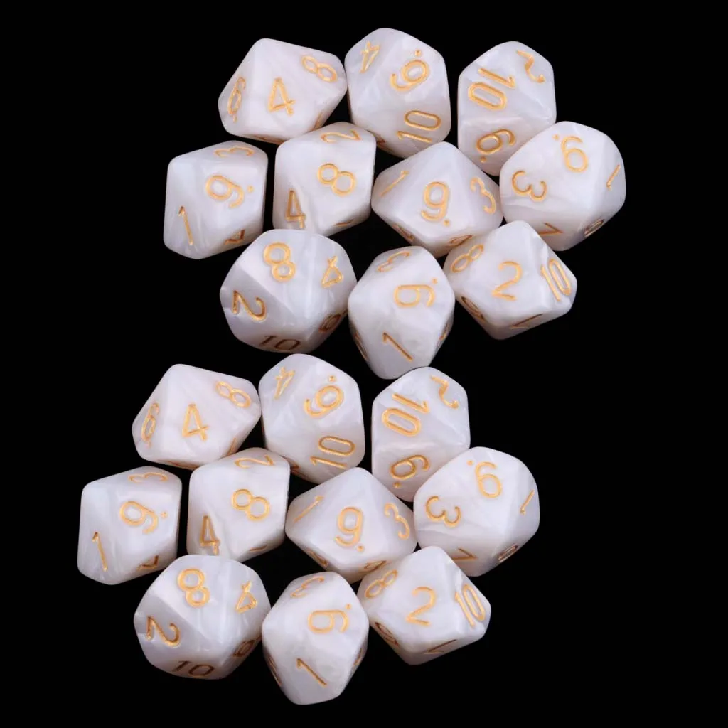 20Pcs Dice D10 For D&D TRPG MTG Party Dice Game DIY Supply Board Game