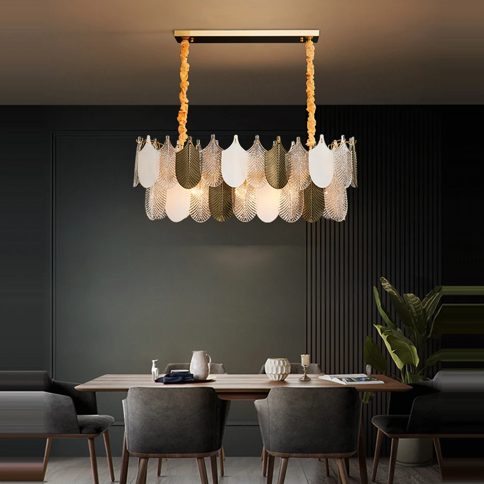 

E14 Postmodern Stainless Steel Glass Godlden Designer Chandelier Lighting Lustre Suspension Luminaire Lampen For Dinning Room