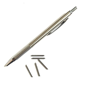 

Press Design Double Head Engraving Pen Glass Ceramic Metal Logo Automatic Cross Line Pen for Building decoration carving PLLP